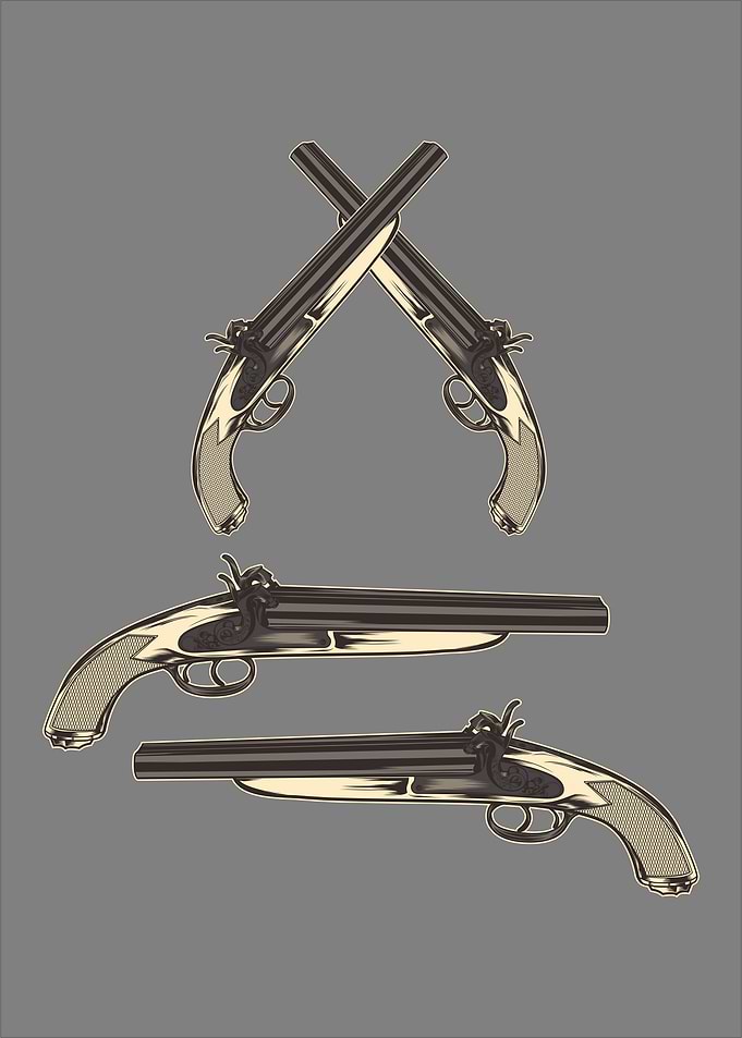 gun classic vintage