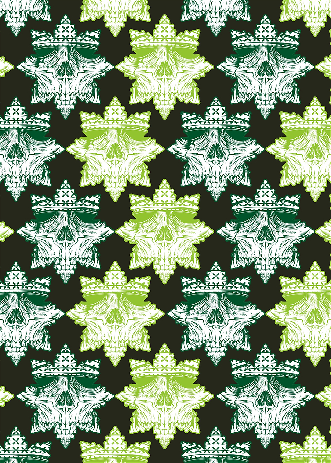 pattern skull ornament