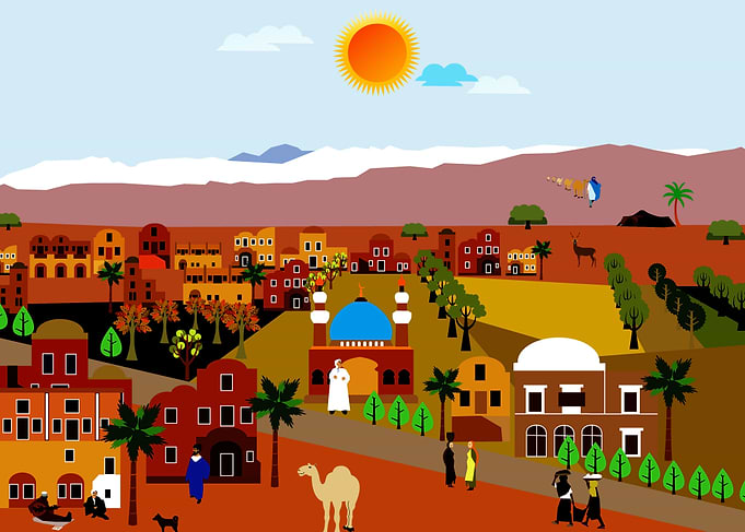 Quiet Arab village