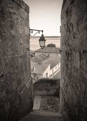 View through the village