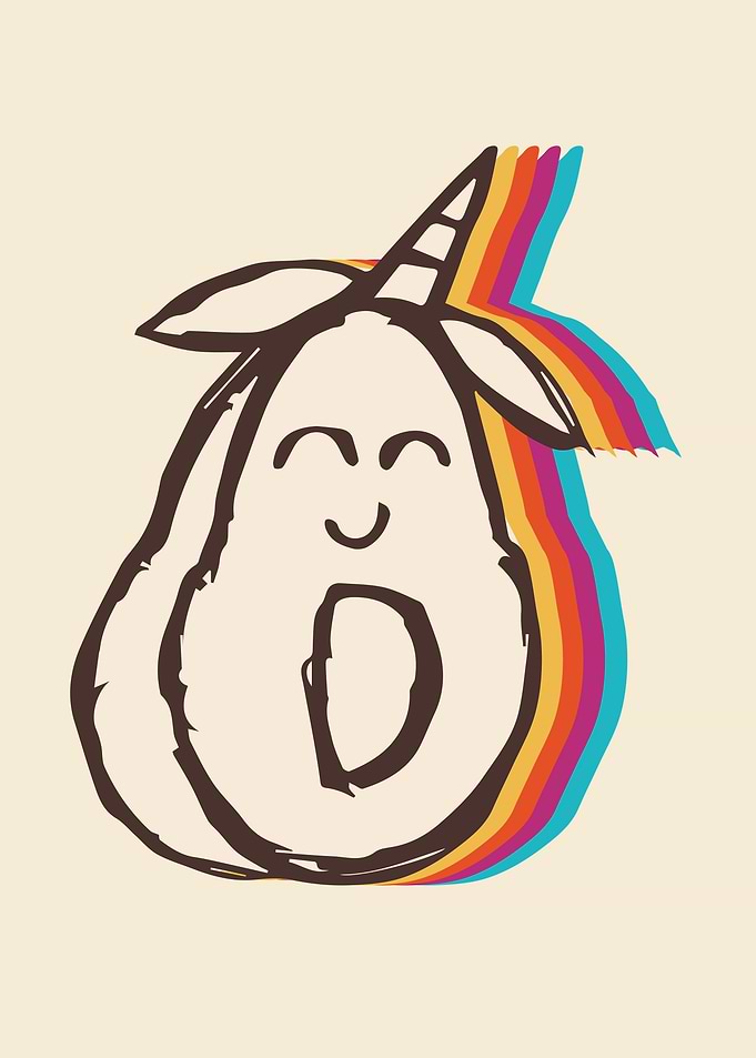 Cute Avocado Rainbow 6