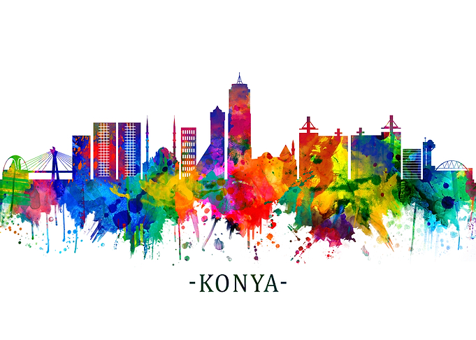 Konya Turkey Skyline