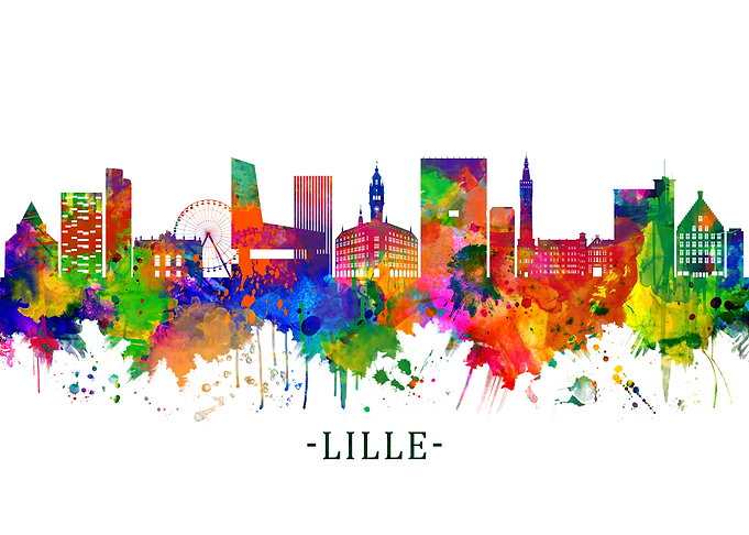 Lille France Skyline