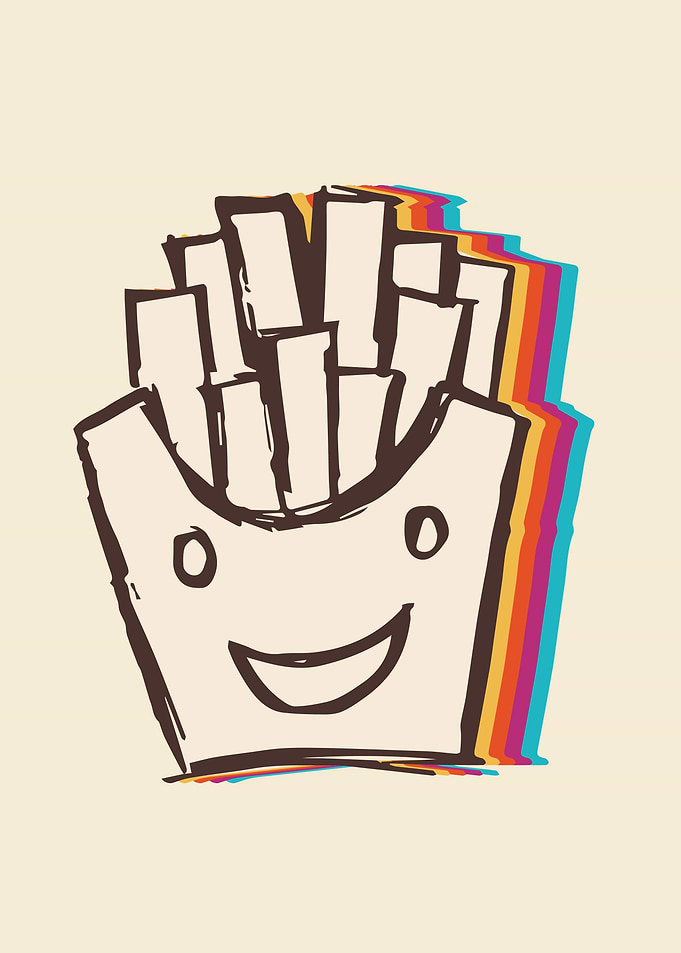 Cute Fries Rainbow 1