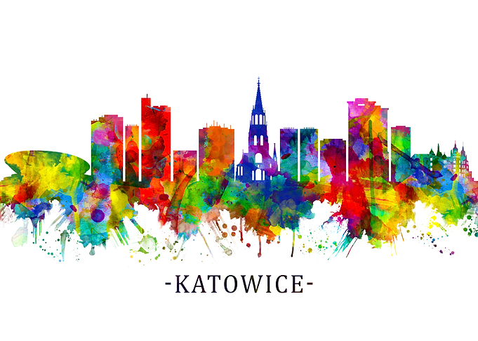 Katowice Poland Skyline