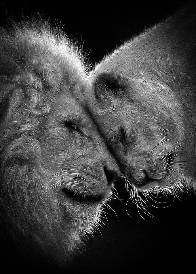 lions loves painting