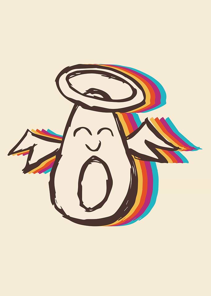 Cute Avocado Rainbow 13