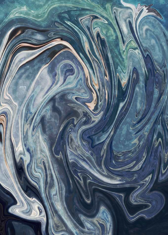 Abstract Marble Painting