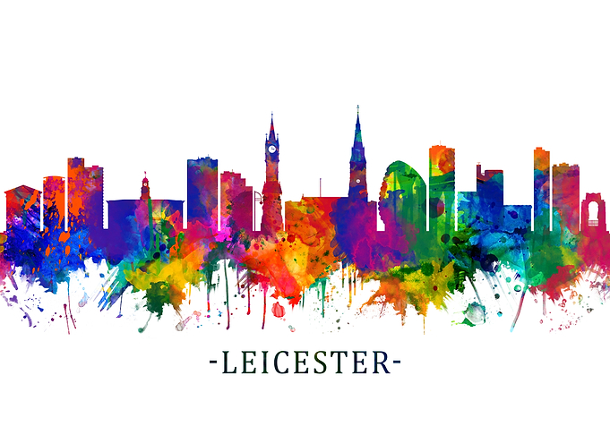 Leicester England Skyline