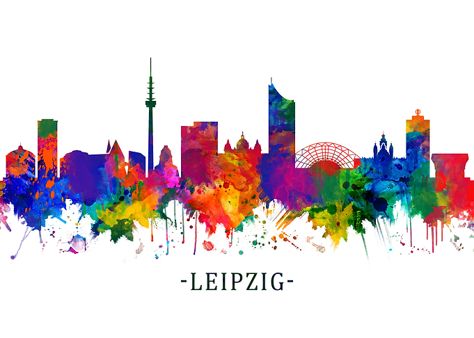 Leipzig Germany Skyline