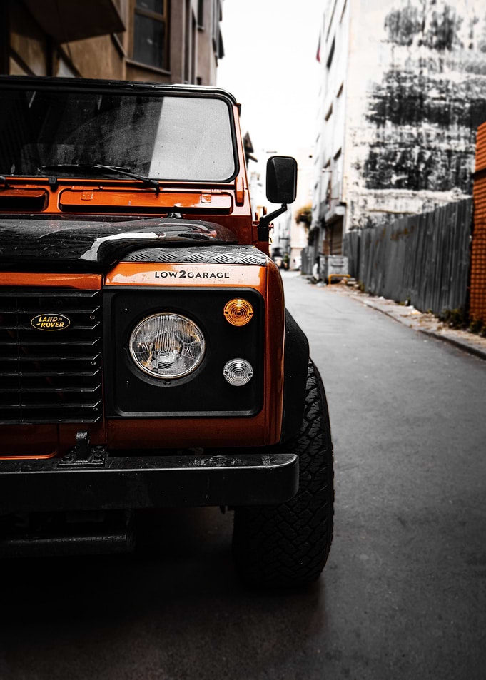 orange car box suv