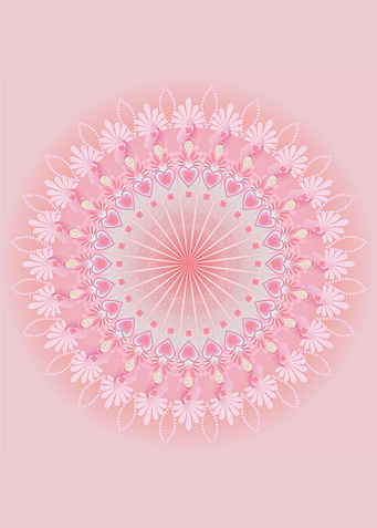 Pink Angel Of Love Mandala