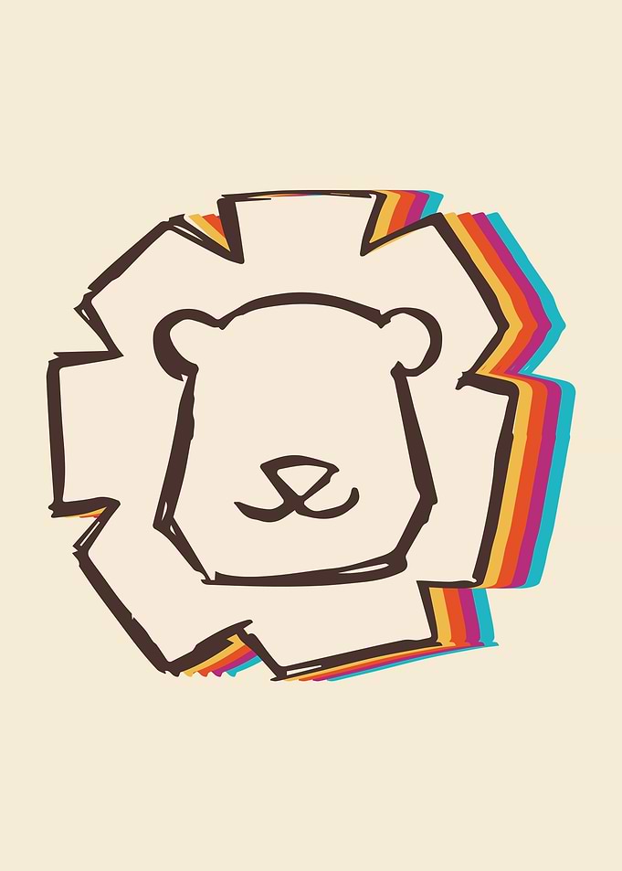Cute Lion Rainbow 4
