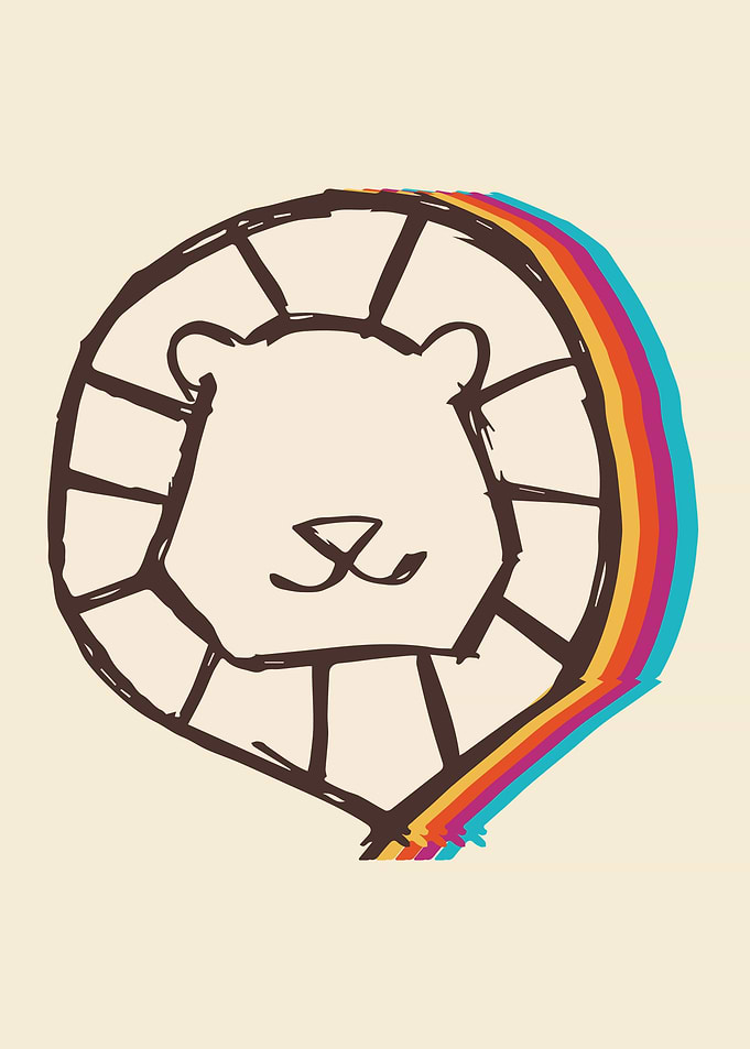 Cute Lion Rainbow 2