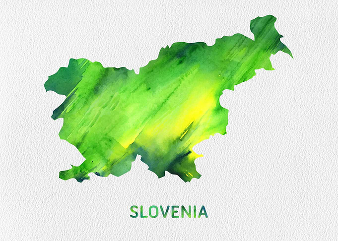 Slovenia Watercolor Map
