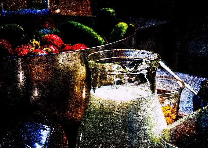 Milk Vegetables Still Life