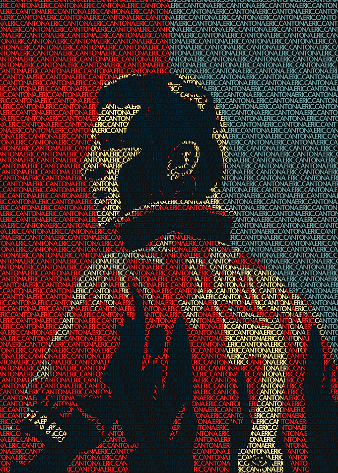 Eric Cantona Text Art