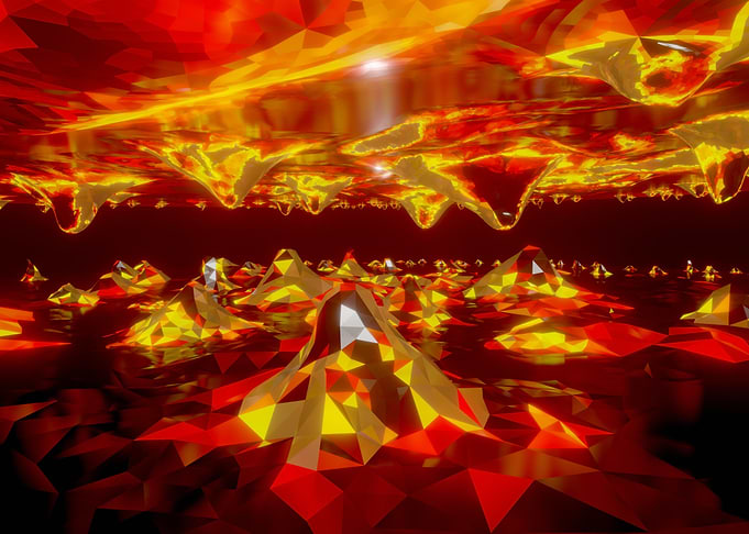 Surreal volcanoes