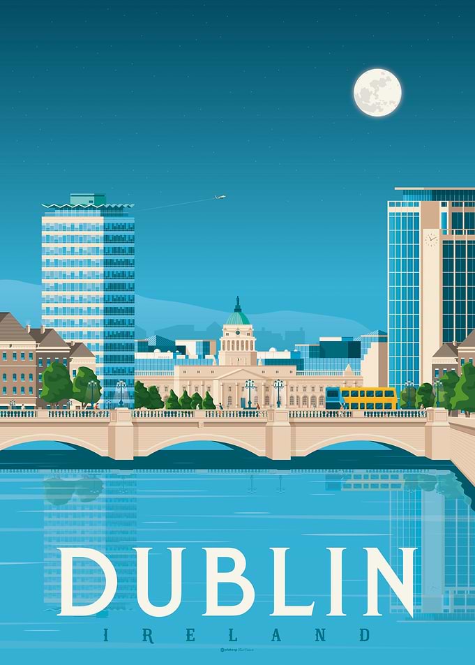 Dublin Travel Poster