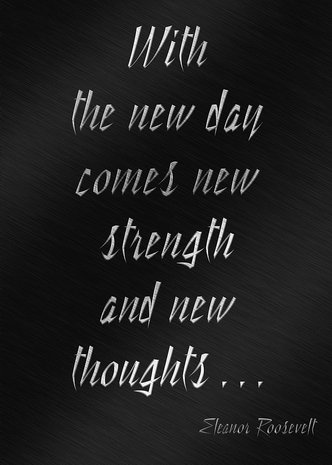 With the new day