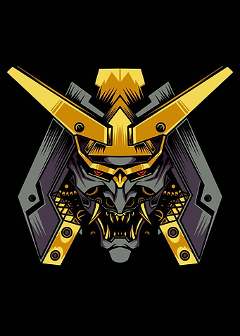 devil robot head