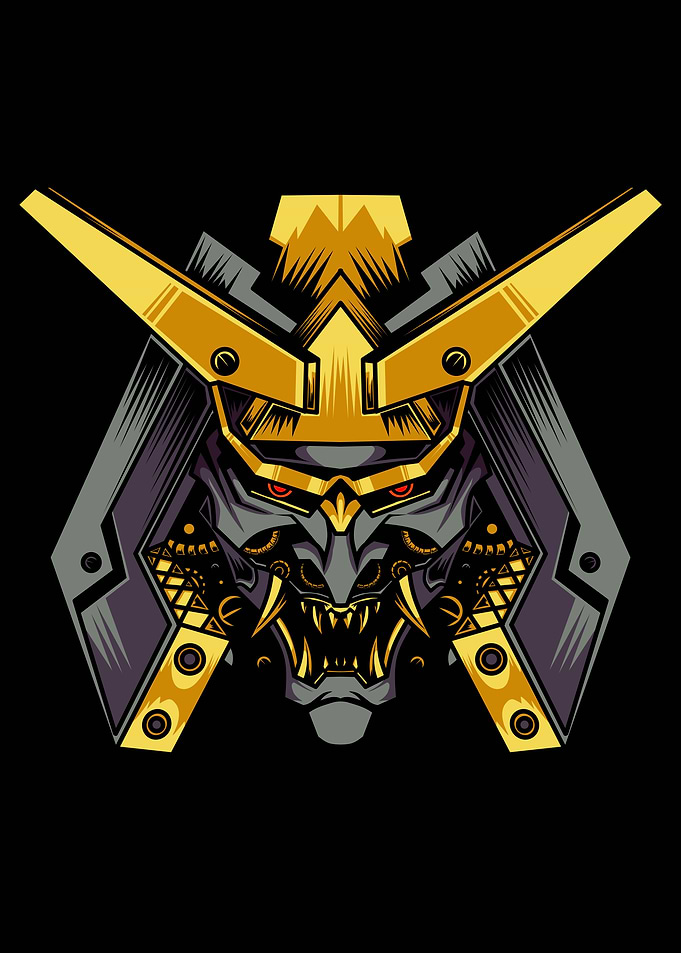 devil robot head