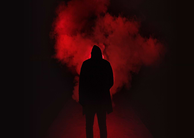 standing man led neon