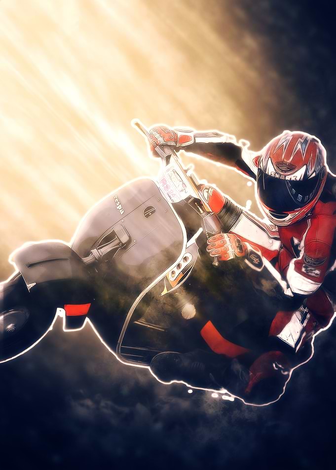 SCOOTER IN RACE