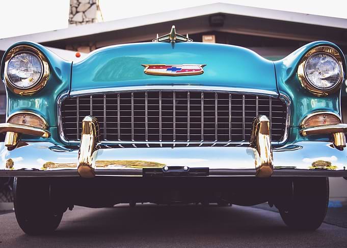 car blue bumper