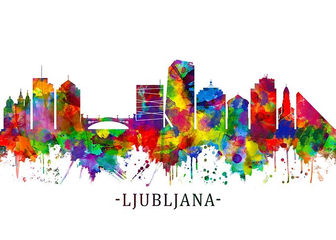 Ljubljana Slovenia Skyline