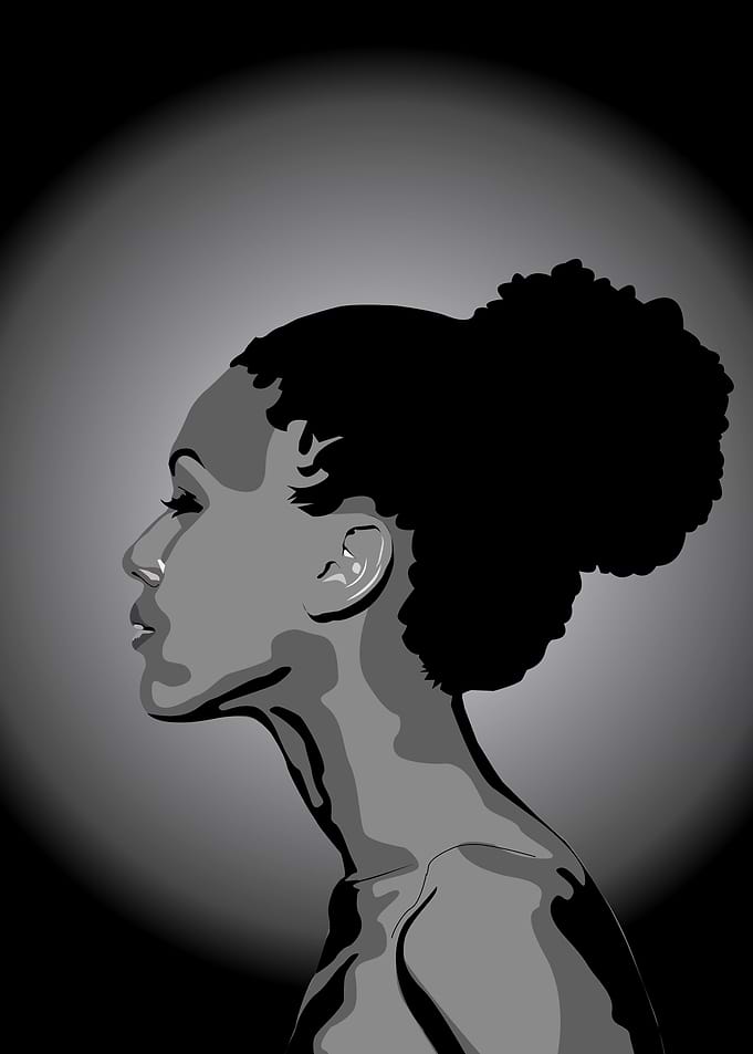 black and white portrait