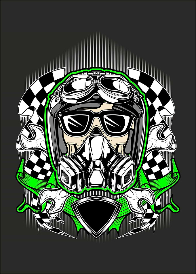 skull helmet racing