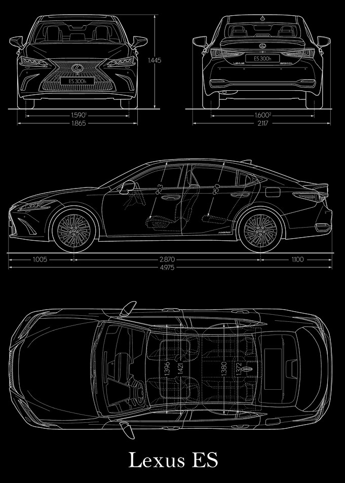 Lexus ES 2019 Blueprint