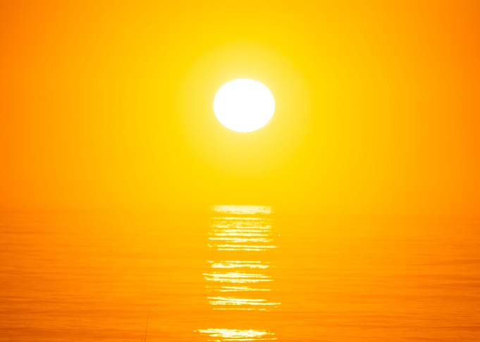 sunset on the beach