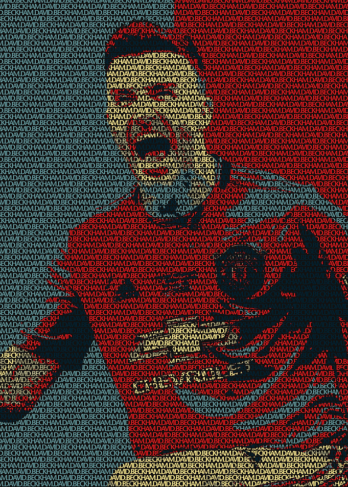 David Beckham Text Art