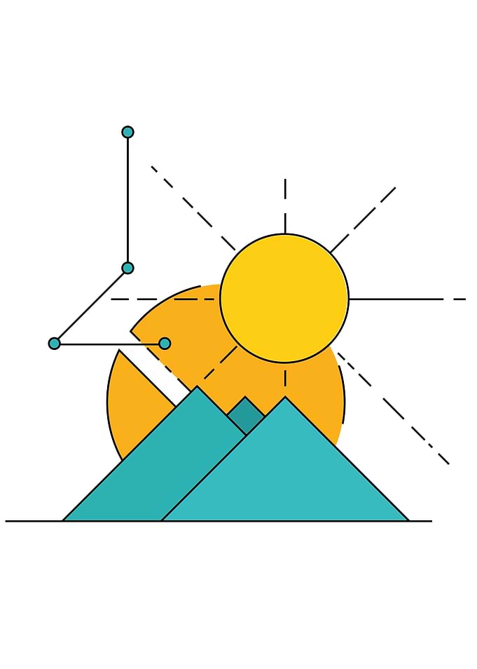 Geometric landscape colour