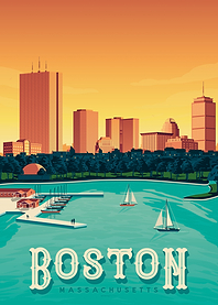 Boston Travel Poster