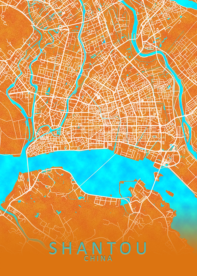 Shantou China City Map
