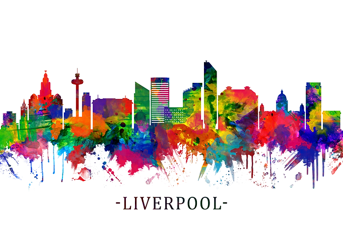 Liverpool England Skyline