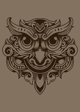 Vintage Zen Owl