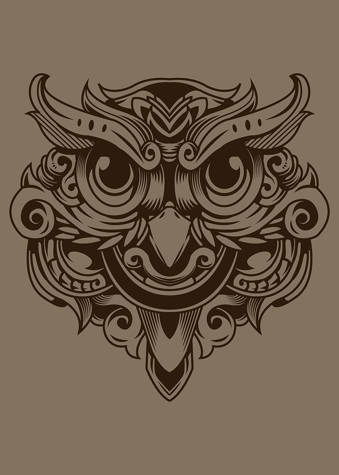 Vintage Zen Owl