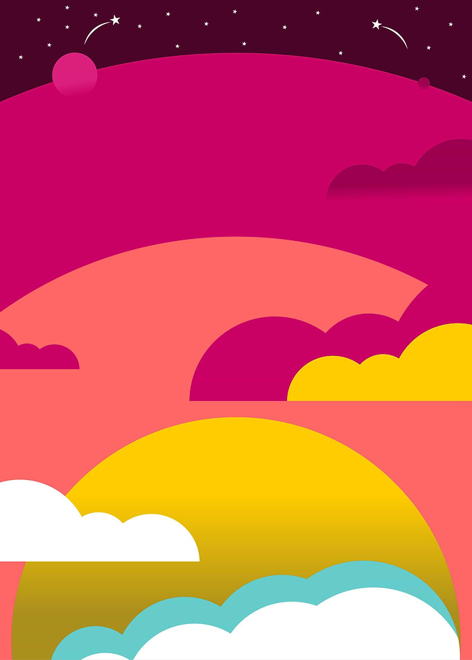 Rainbow flat minimalist