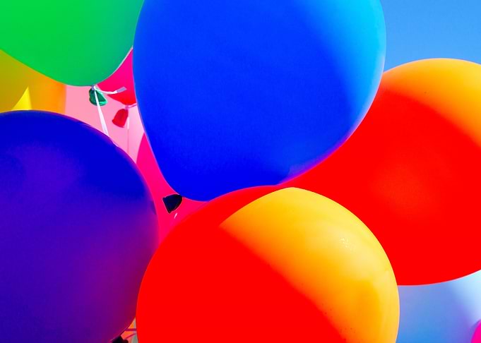 Rainbow Of Toy Balloons