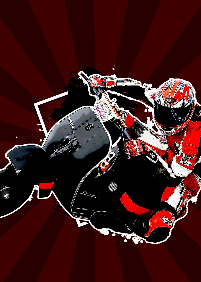 SCOOTER IN RACE