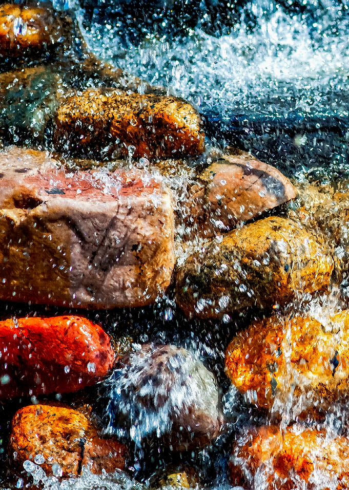 Water And Wet Stones Left