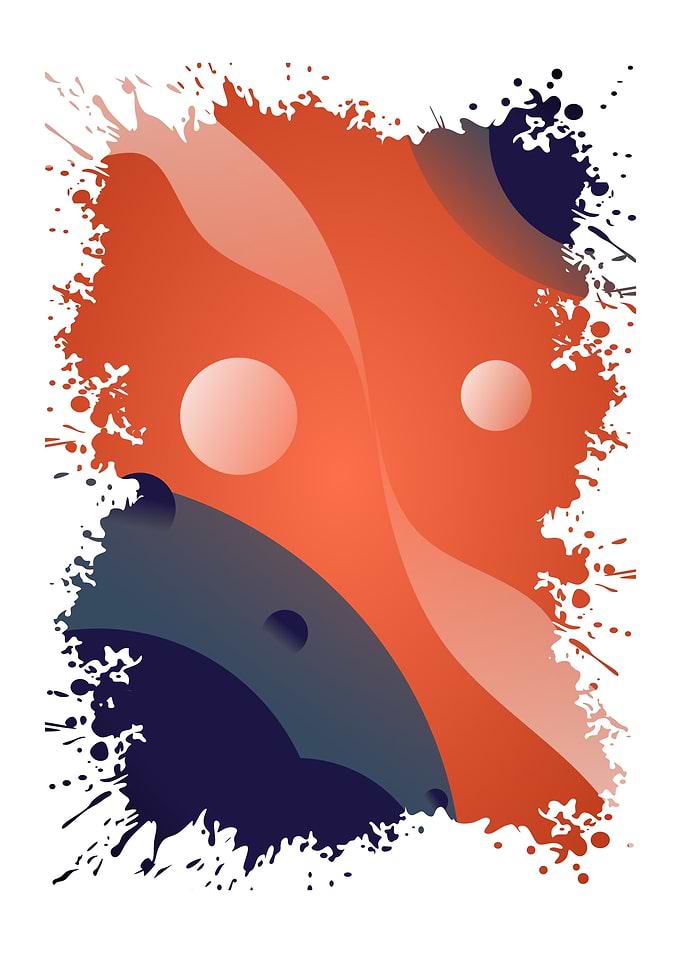 Orange minimalist splash