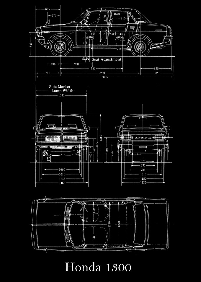 Honda 1300 1970 Blueprint