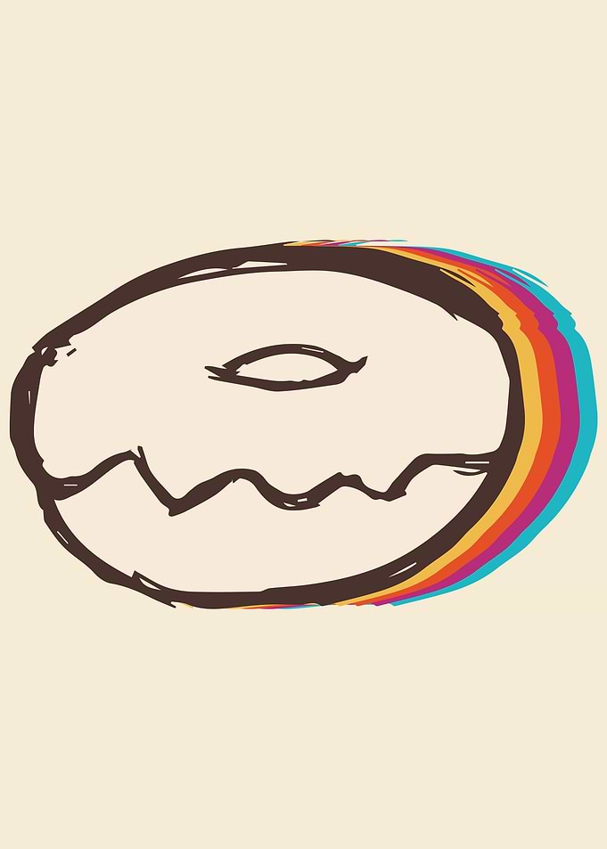 Cute Donut Rainbow 8