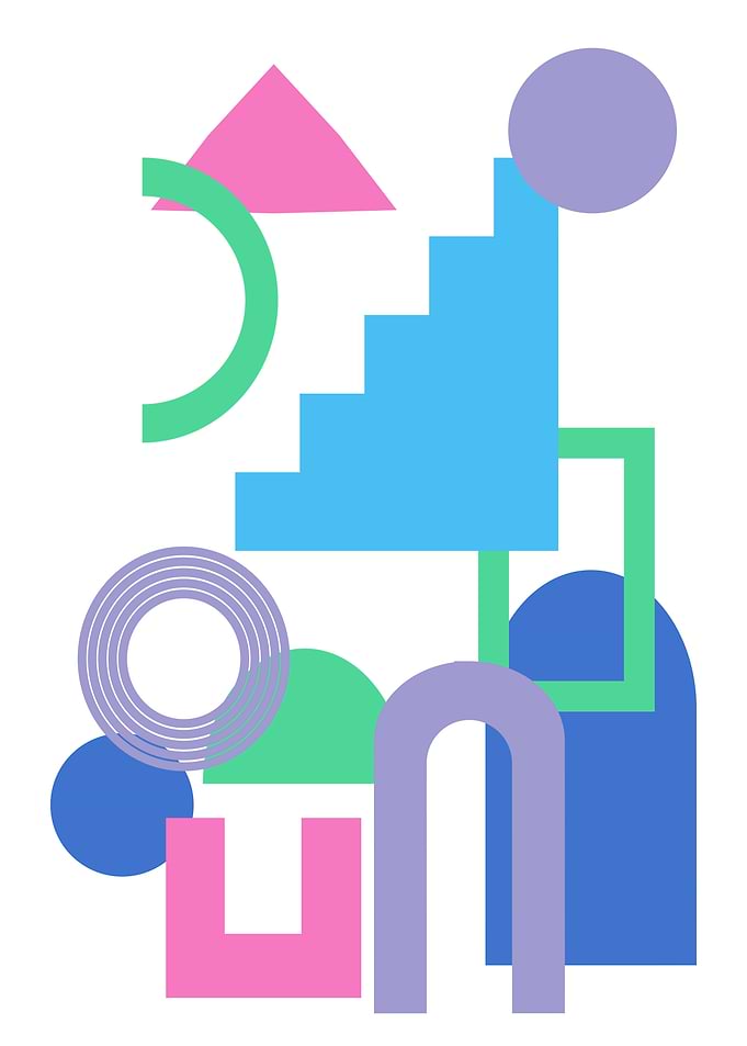 Bright Geometric Shapes
