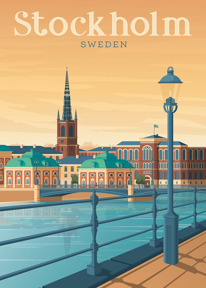 Stockholm Travel Poster